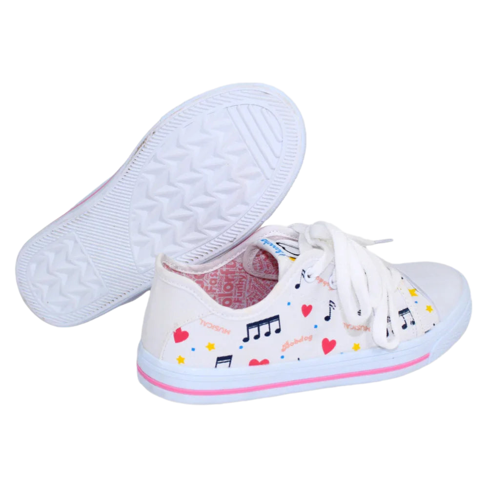 Girls Multicolored Canvas Sneakers