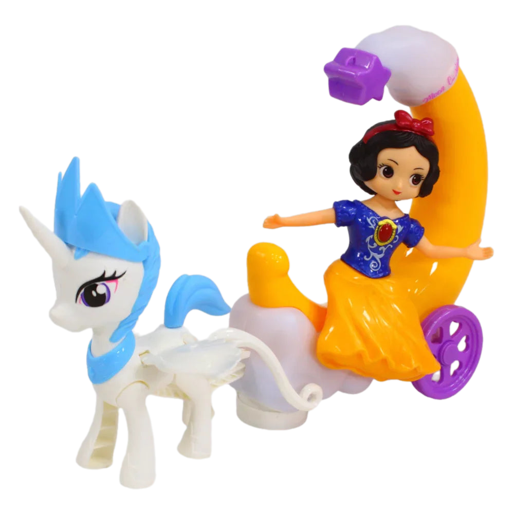 Snow White Crescent Carriage Ramadan Lantern