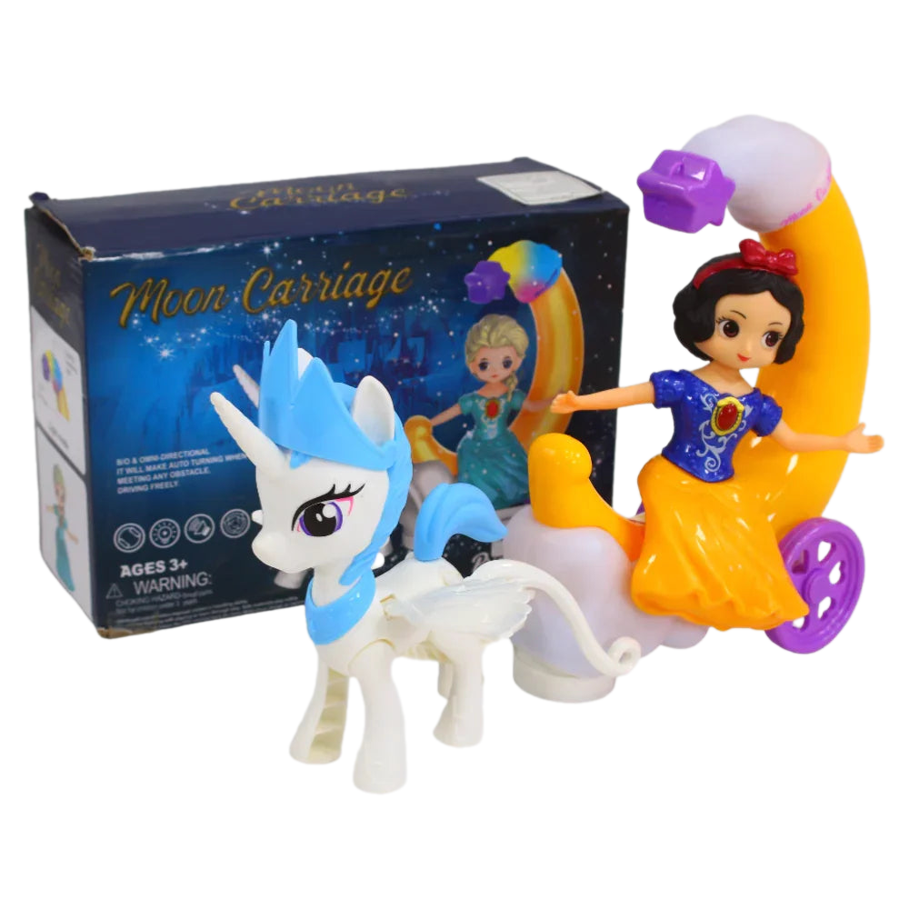 Snow White Crescent Carriage Ramadan Lantern