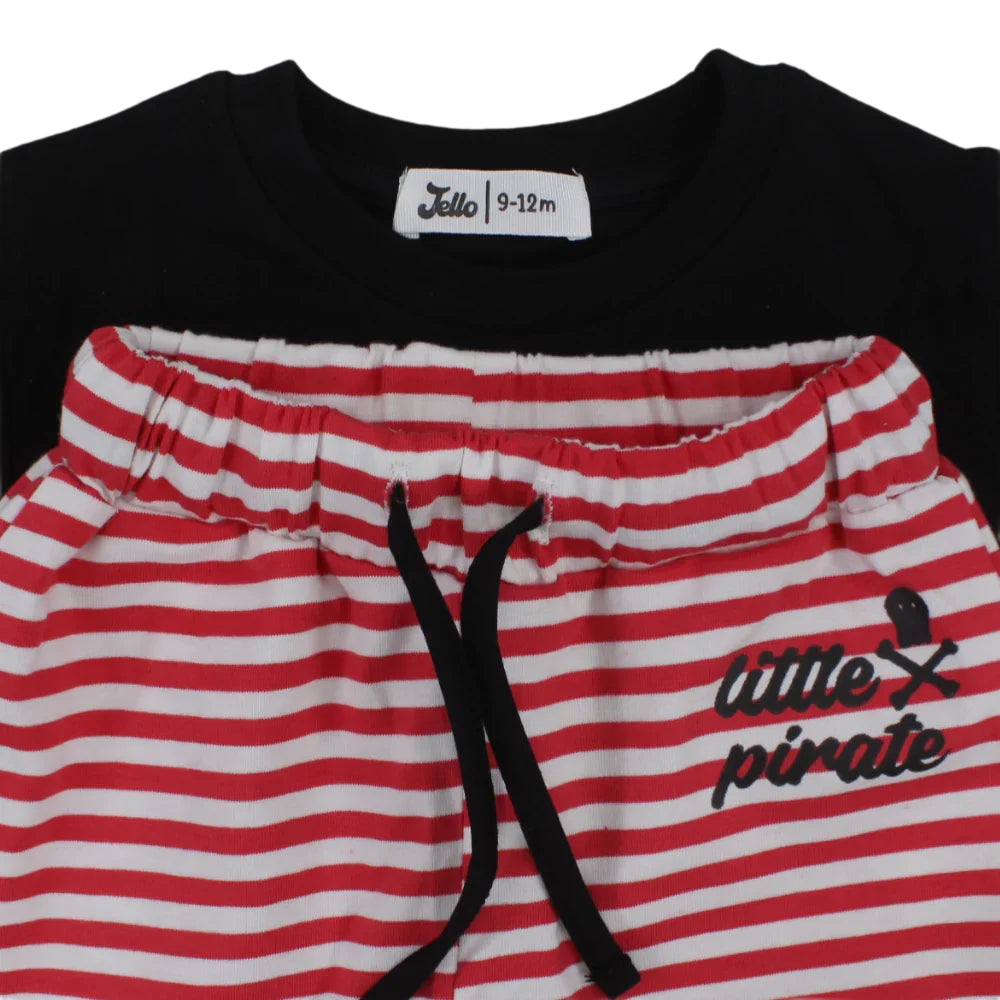 Baby Boys 2-Piece Outfit Set – Little Pirate (Black)