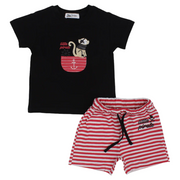 Baby Boys 2-Piece Outfit Set – Little Pirate (Black)