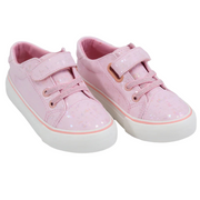 Girls Leather Sneakers – Shiny Pink