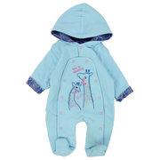 Cute Giraffes Long-Sleeved Hooded Baby Footie