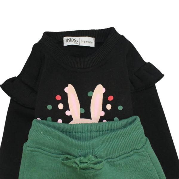 Sweet Little Bunny Long-Sleeved Fleeced Pajama