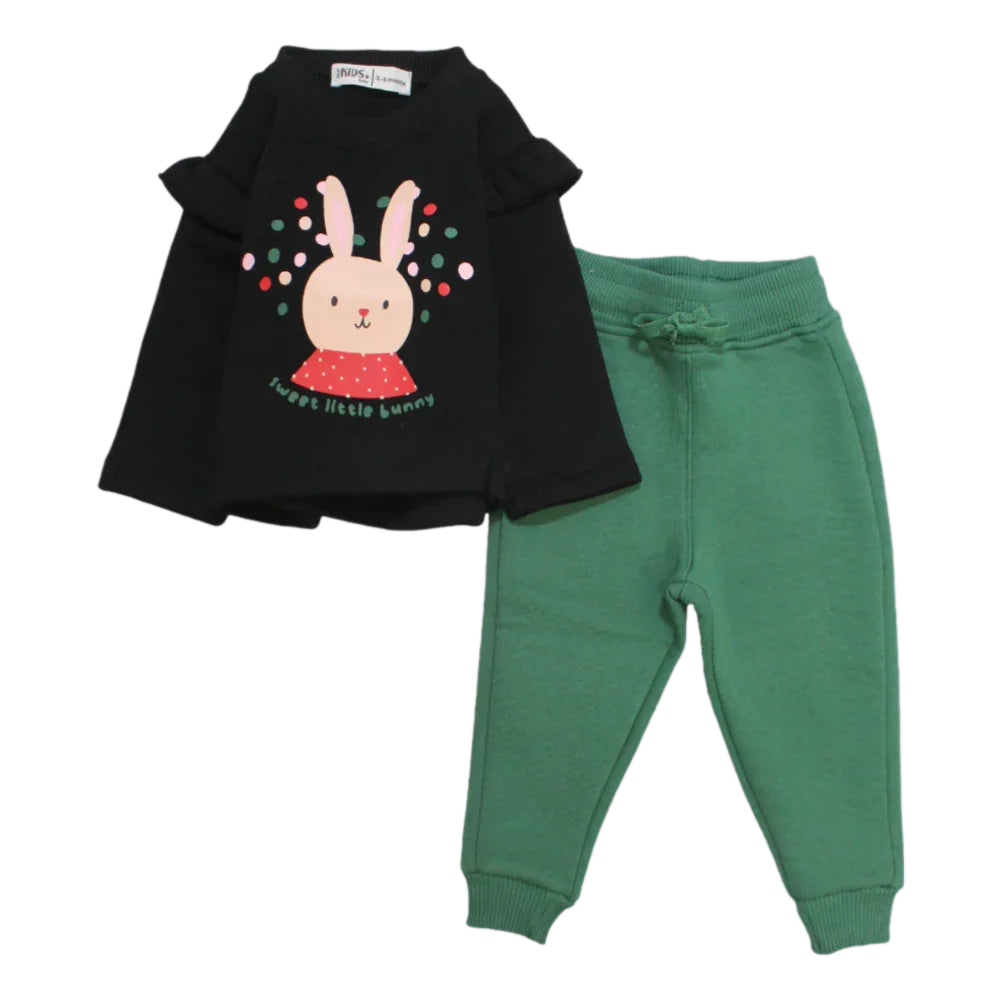 Sweet Little Bunny Long-Sleeved Fleeced Pajama