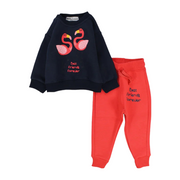 Flamingo Friends Long-Sleeved Fleeced Pajama