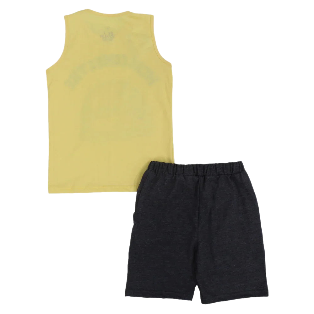 Boys Cotton Pajama Set - Vintage Car Print