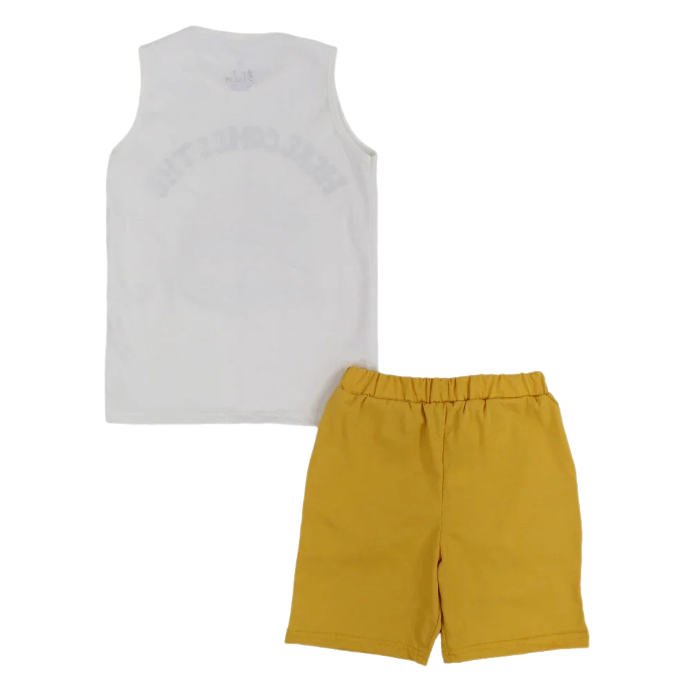 Boys Cotton Pajama Set - Vintage Car Print