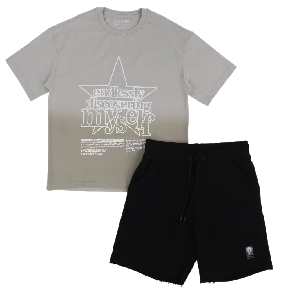 Boys 2-Piece Outfit Set – "Endlessly Discovering Myself" Print