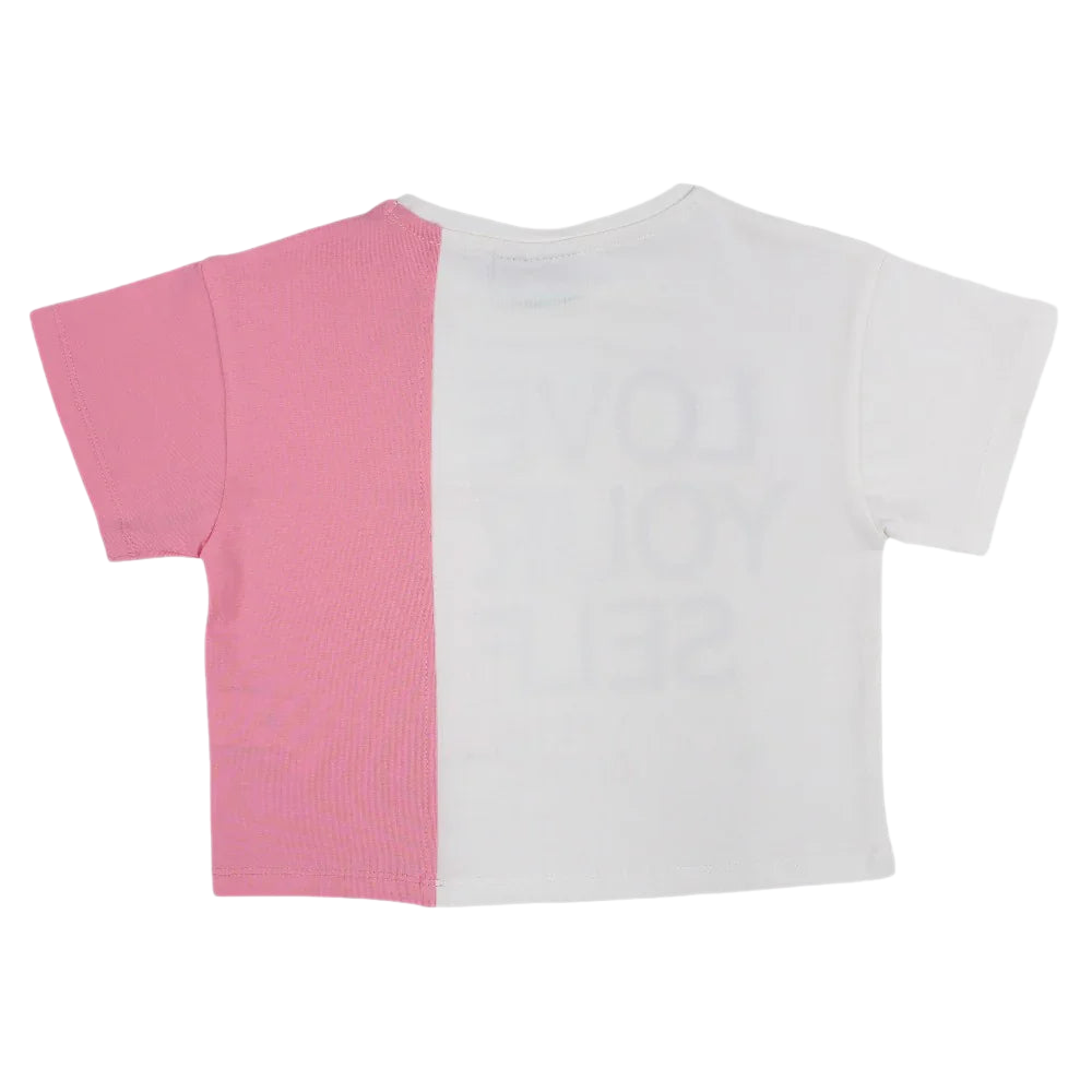 Girls Cotton T-Shirt - Love Yourself Print