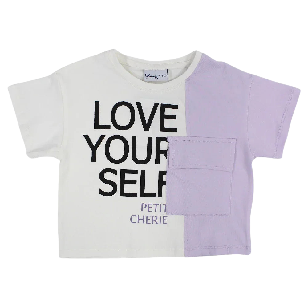 Girls Cotton T-Shirt - Love Yourself Print