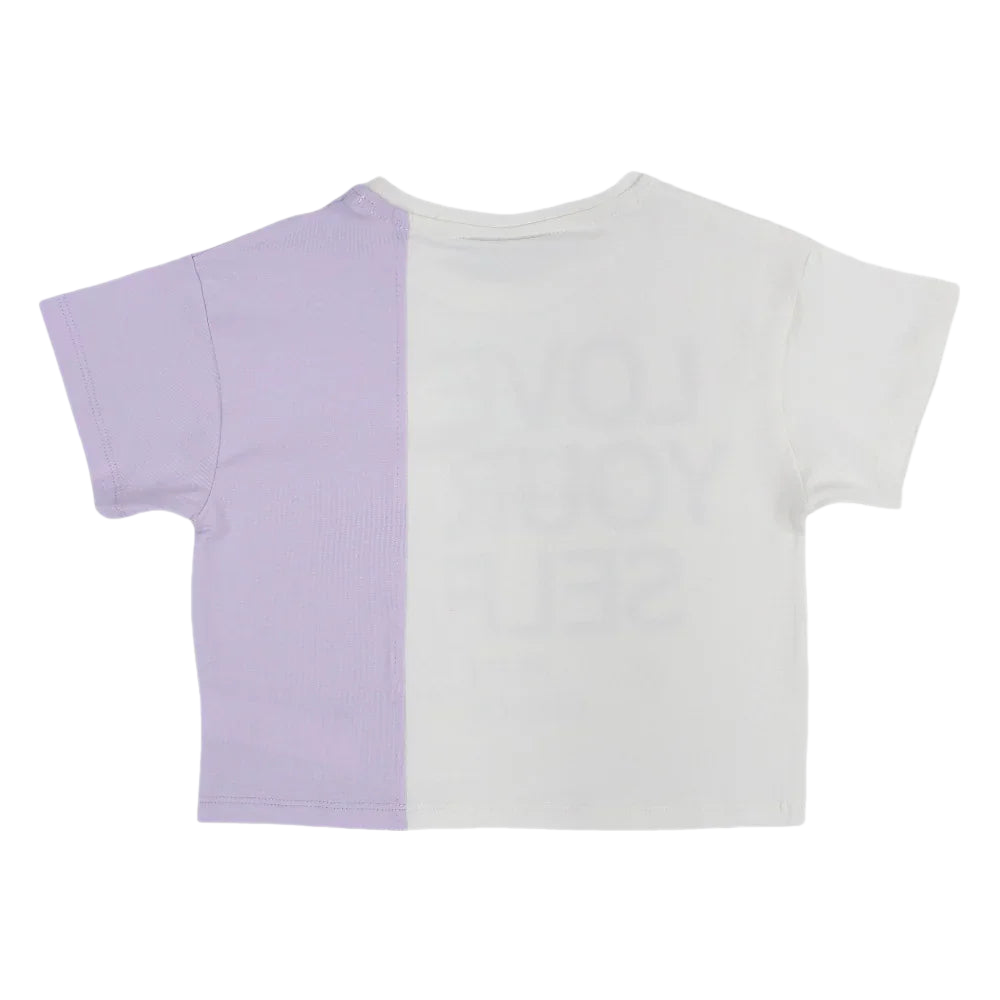 Girls Cotton T-Shirt - Love Yourself Print