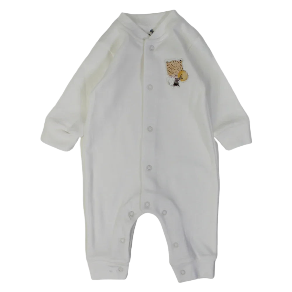 Baby Boys Cotton Footless Onesie – Fun Leopard Print