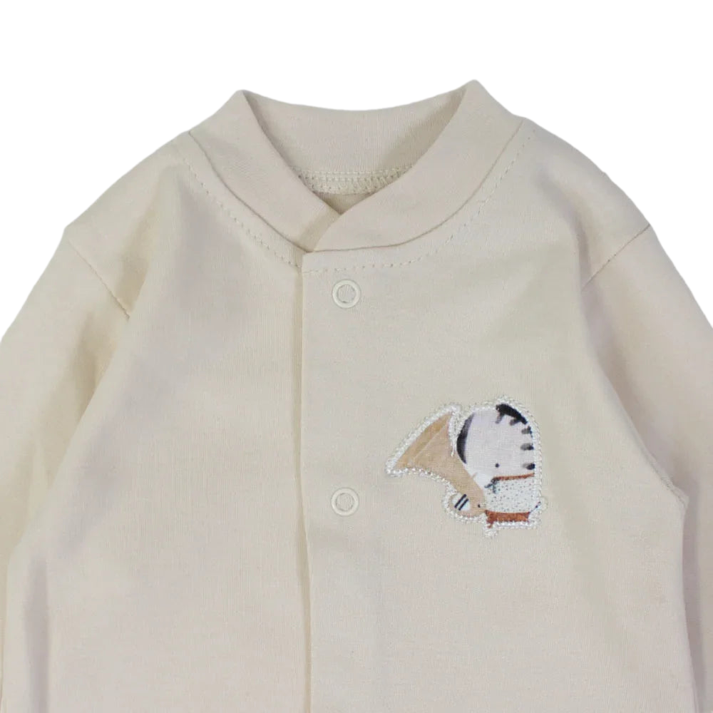 Baby Boys Cotton Footless Onesie – Fun Leopard Print