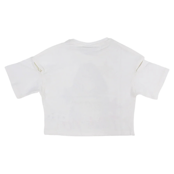 Girls Cotton T-Shirt - Off-White with Tokyo Print