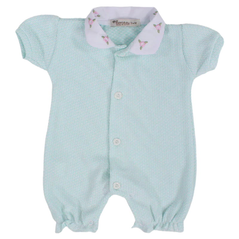 Baby Girls Cotton Romper - Pastel Colors
