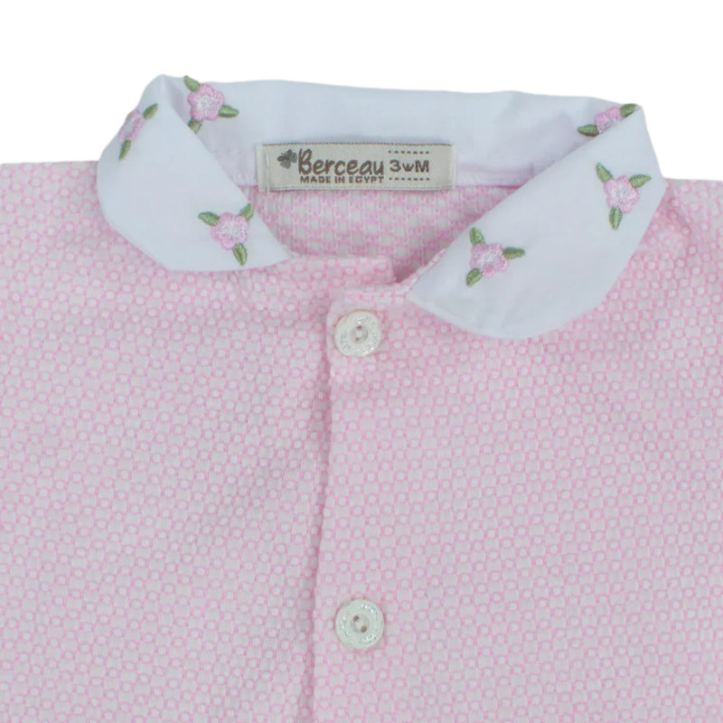 Baby Girls Cotton Romper - Pastel Colors