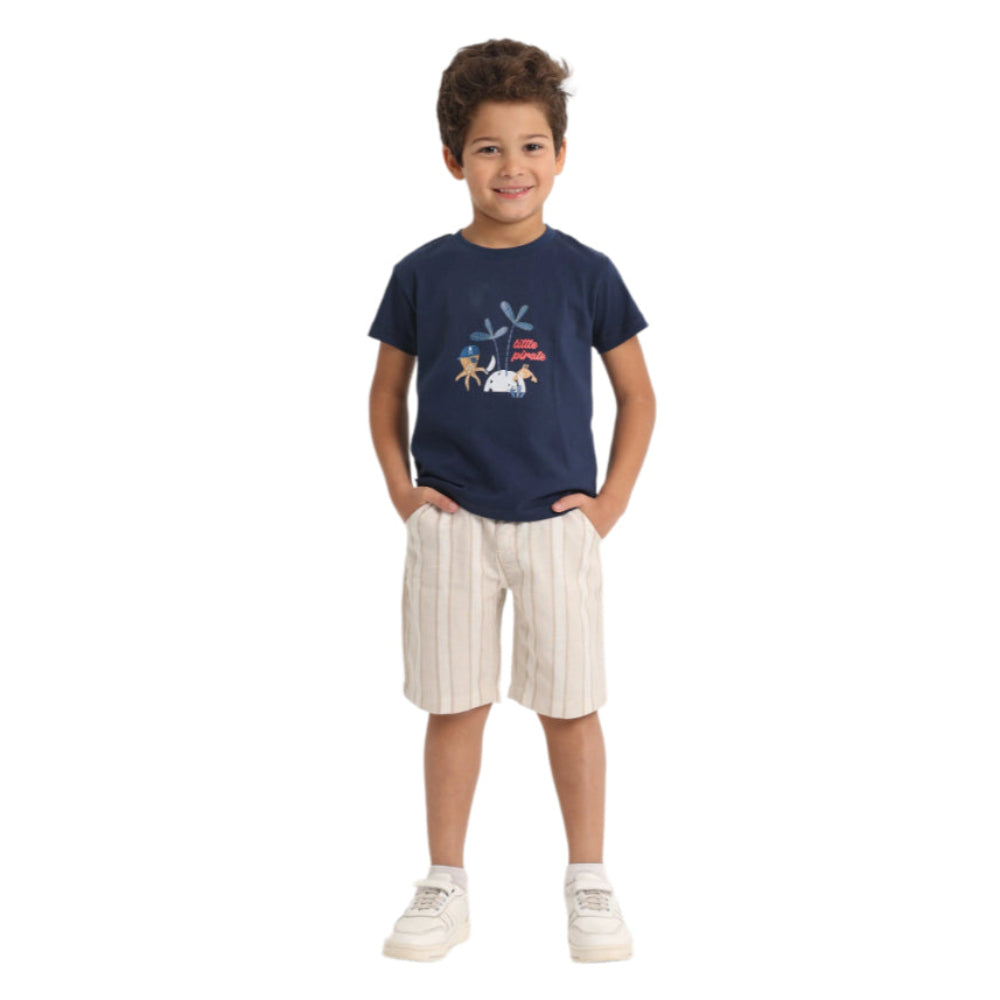Baby Boys T-Shirt – Little Pirate (Navy)