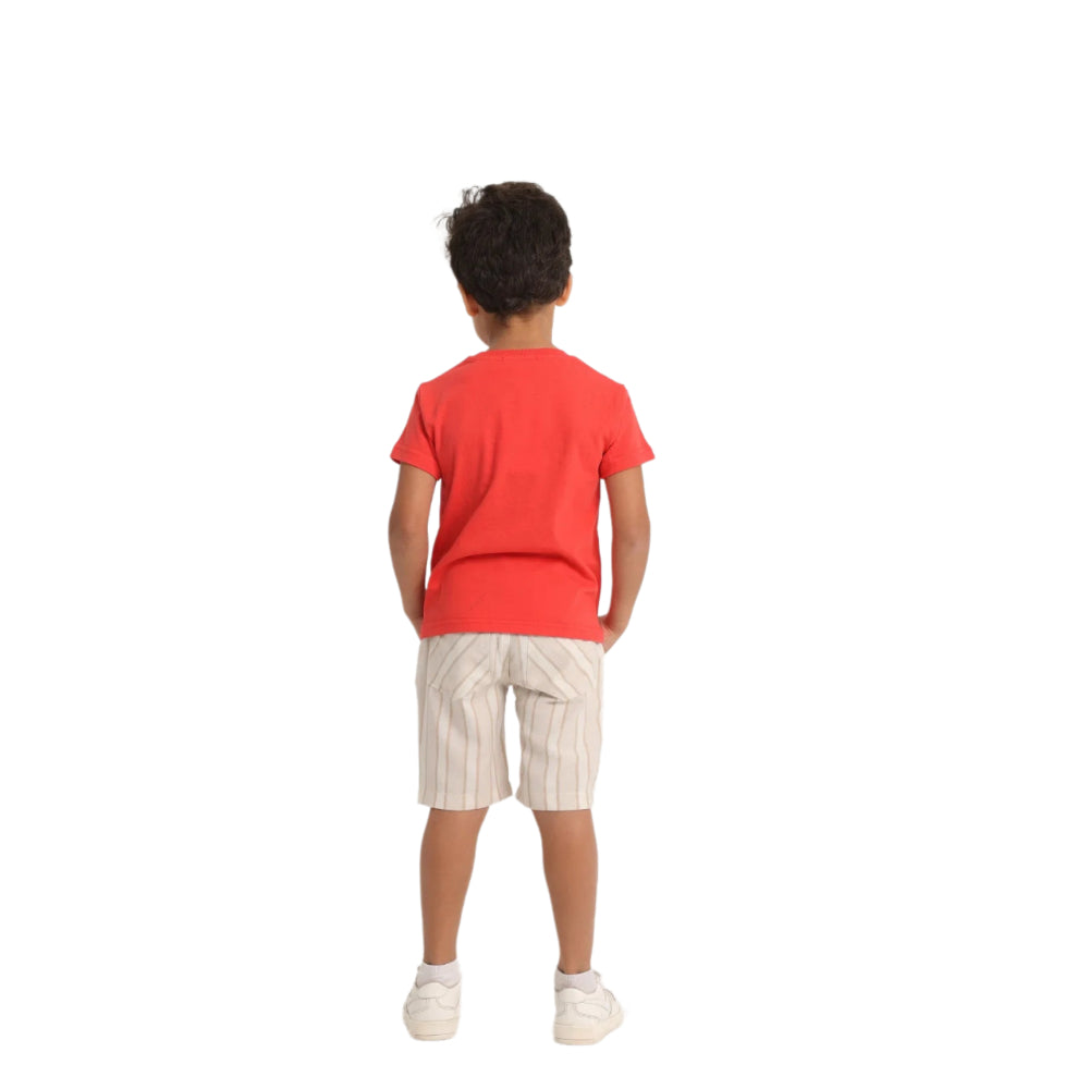 Baby Boys Short-Sleeved T-Shirt – Red Little Pirate