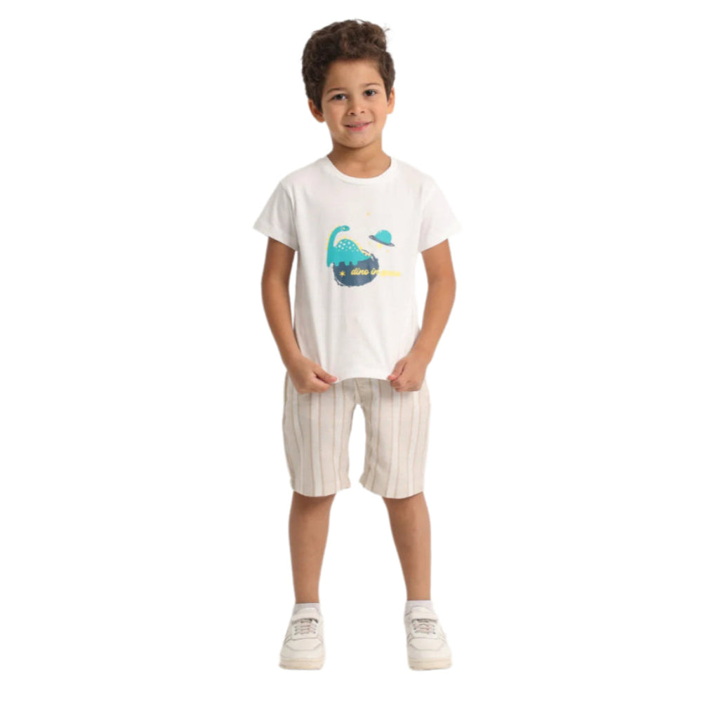 Baby Boys Short-Sleeved T-Shirt – Off-White Dino in Space - Clothing - Jello