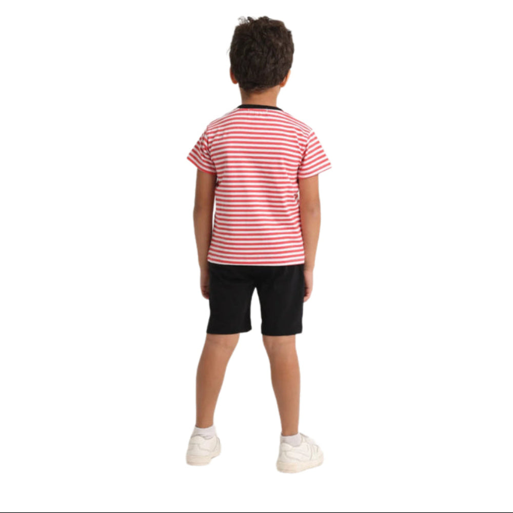 Baby Boys 2-Piece Outfit Set – Little Pirate (White/Red)
