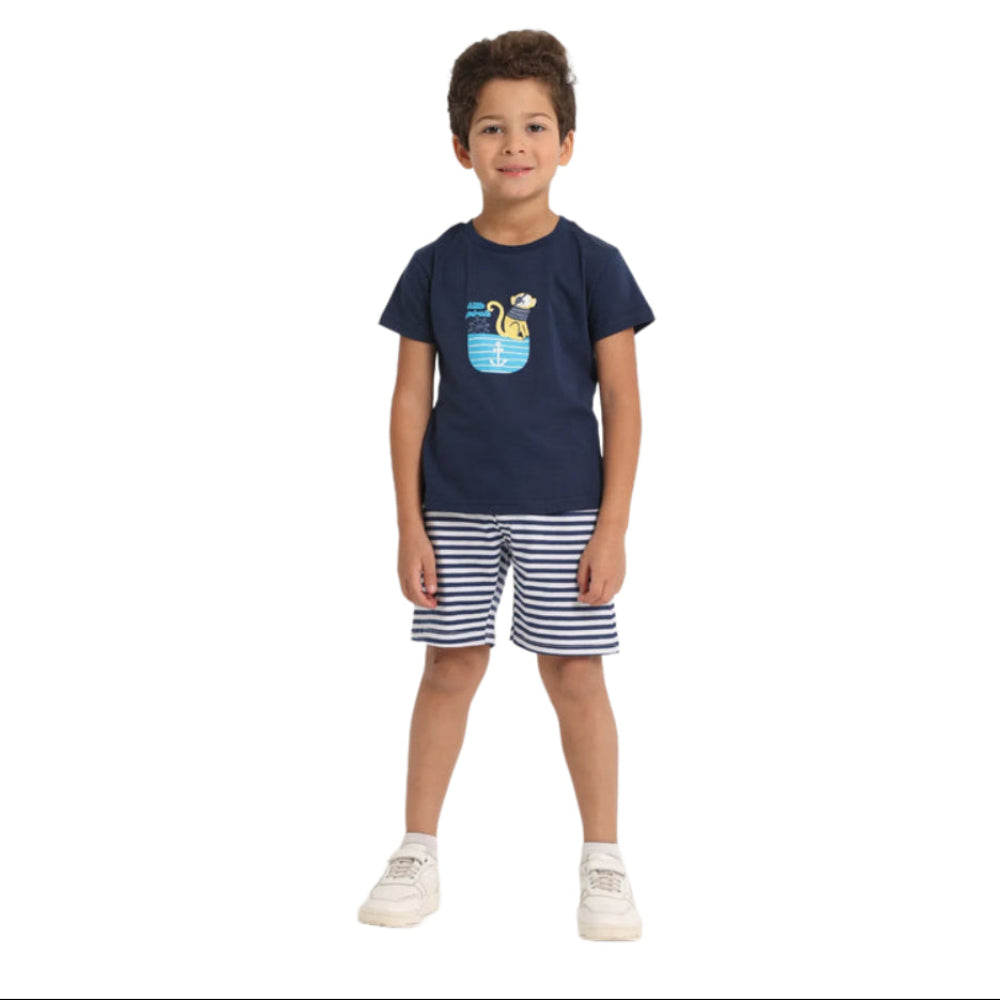 Baby Boys 2-Piece Outfit Set – Little Pirate (Navy) - Clothing - Jello
