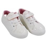 Girls Leather Sneakers – Shiny White