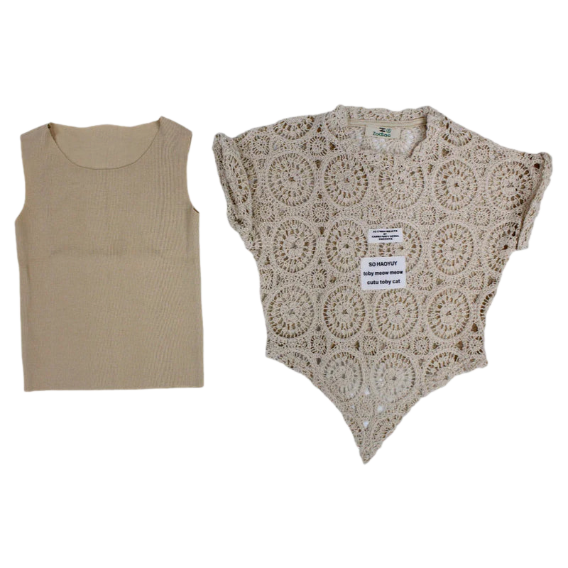 Girls Cotton Blouse with Lace Details