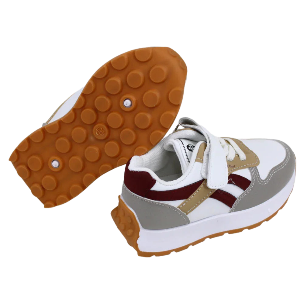 Boys Leather Sneakers - Multicolor