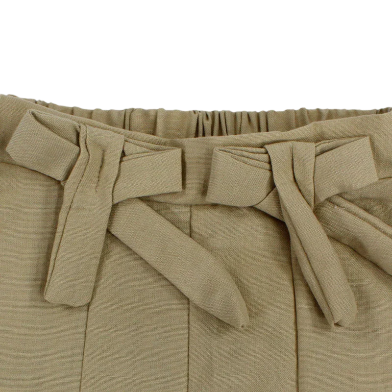 Girls Linen Shorts – Bow Details