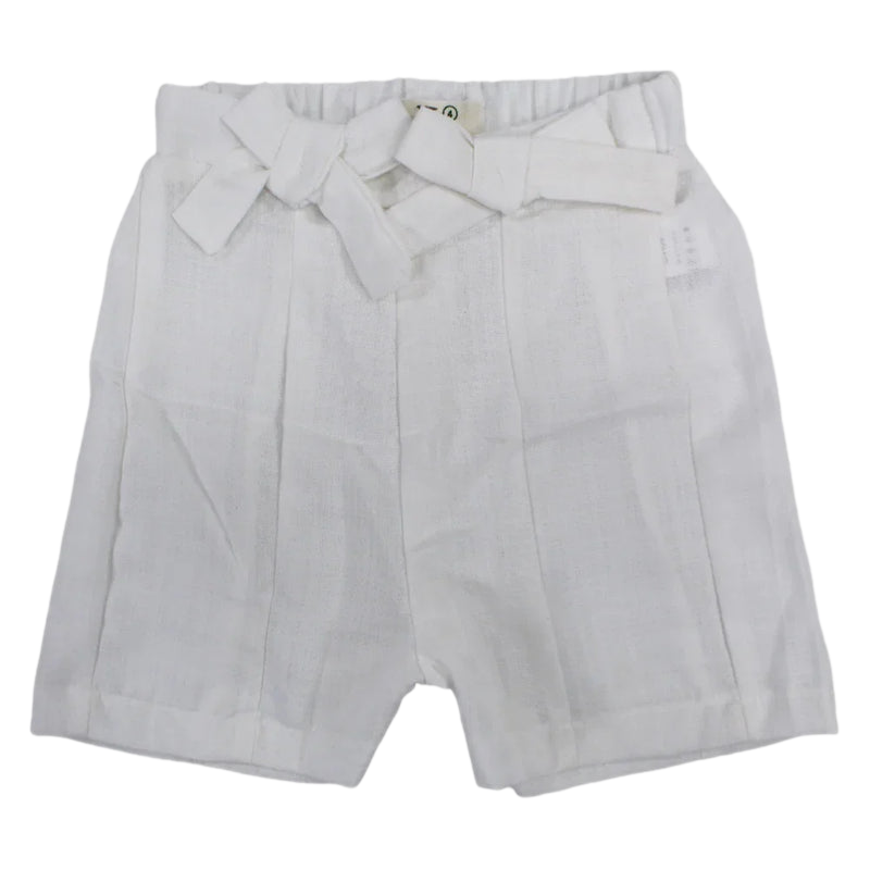 Girls Linen Shorts – Bow Details
