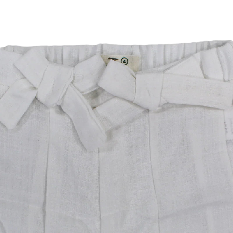 Girls Linen Shorts – Bow Details