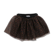 Baby Girls Tulle Skirt – Black & Brown Printed