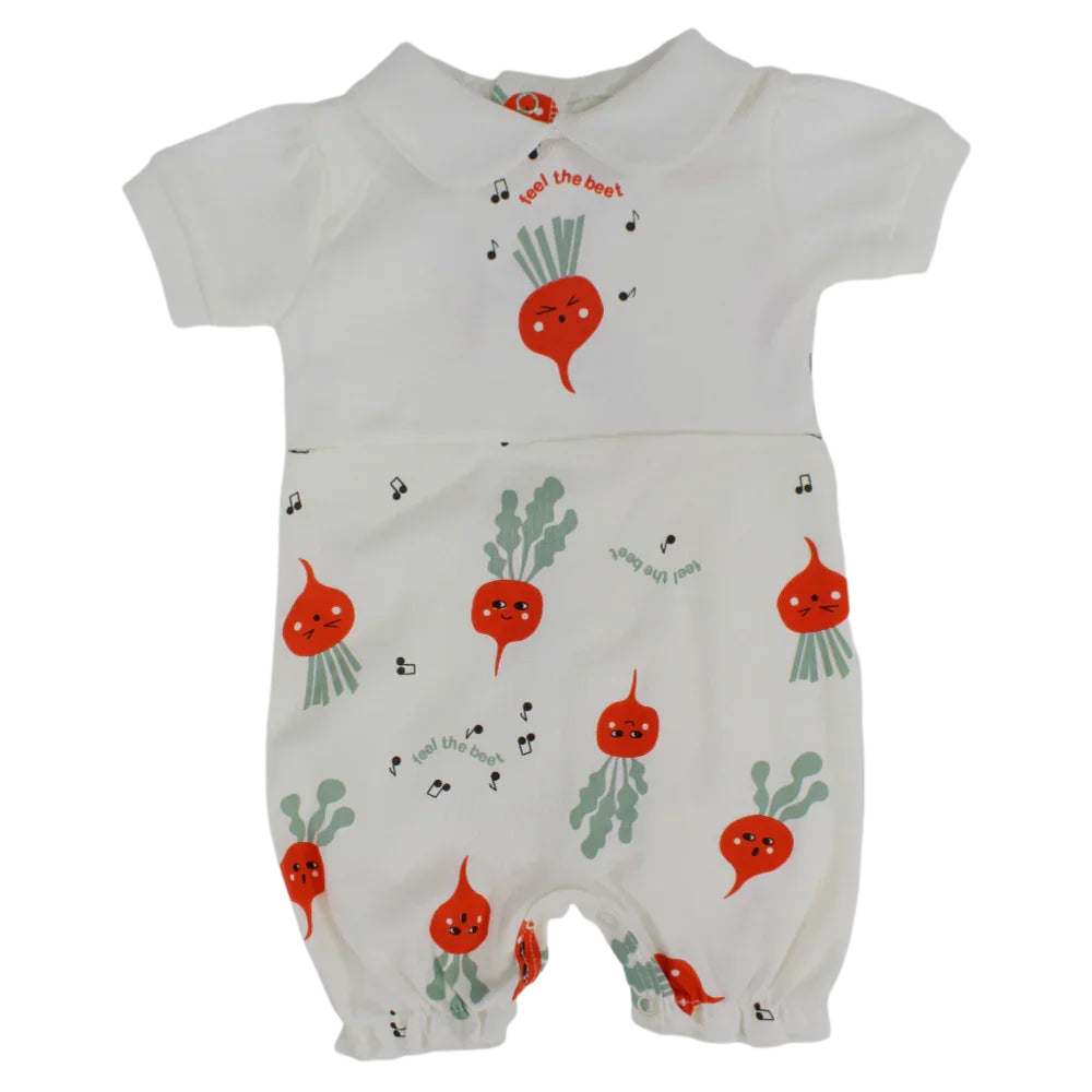 "Feel The Beet" Short-Sleeved Romper - Clothing - Berceau