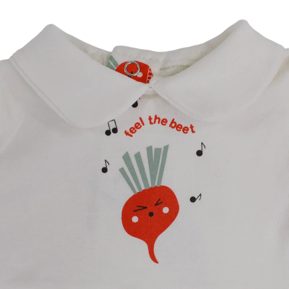 "Feel The Beet" Short-Sleeved Romper