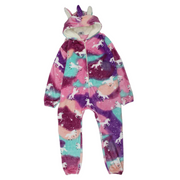 Unicorns Long-Sleeved Hooded Footless Onesie