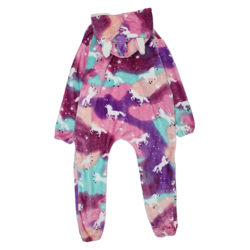 Unicorns Long-Sleeved Hooded Footless Onesie