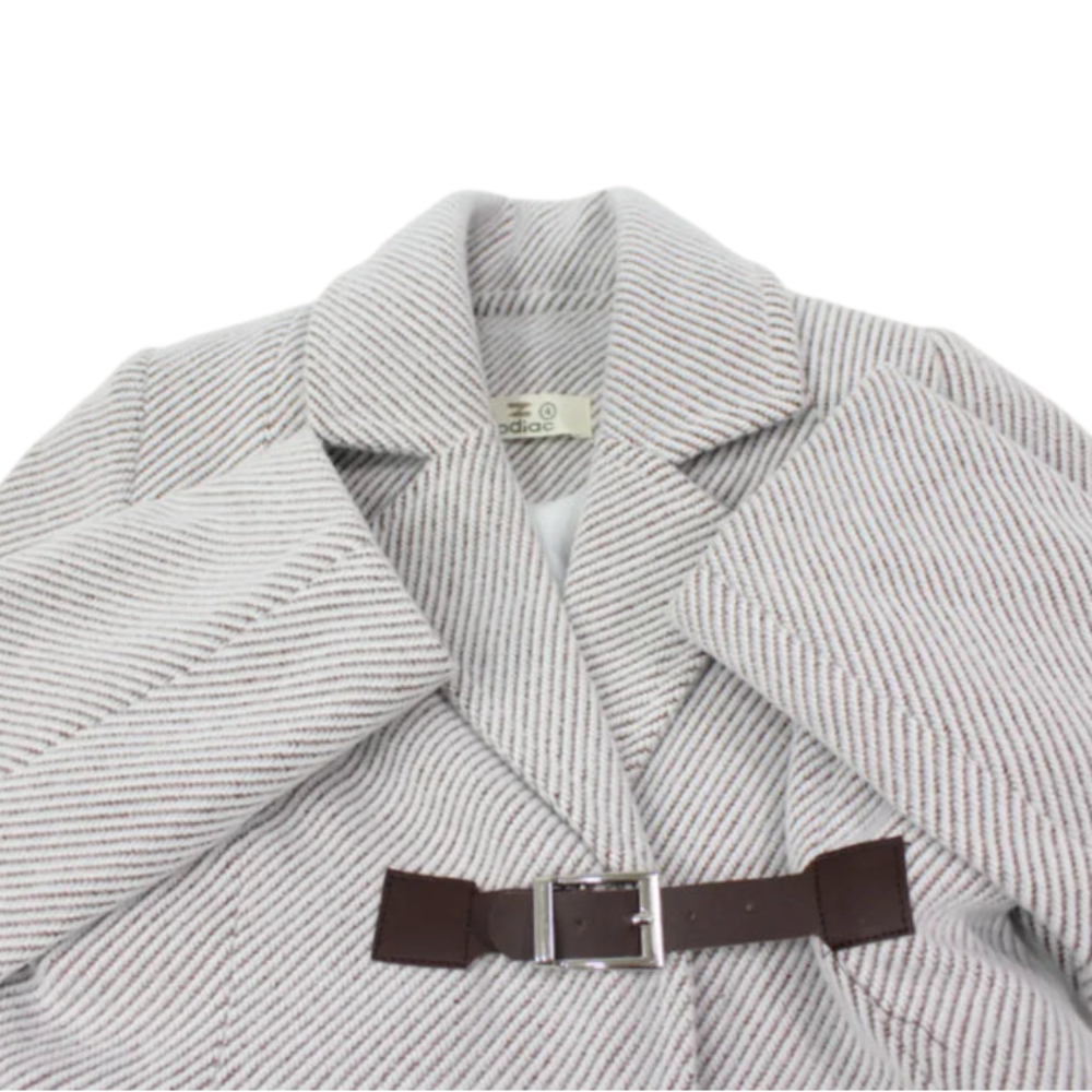 Long-Sleeved Wool Cropped Jacket