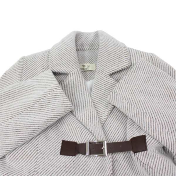 Long-Sleeved Wool Cropped Jacket