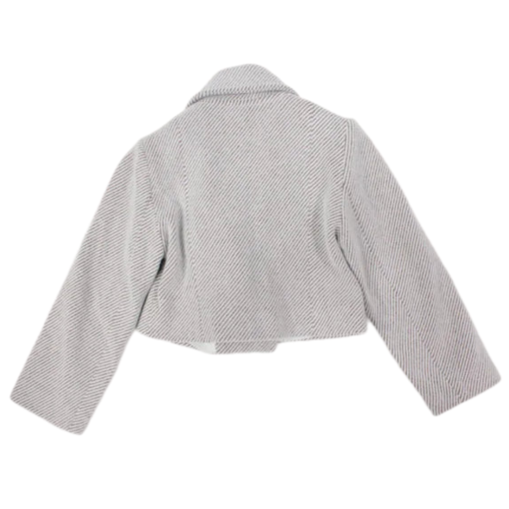 Long-Sleeved Wool Cropped Jacket
