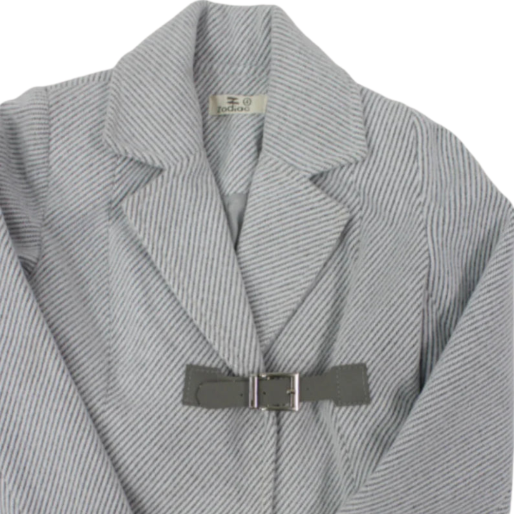 Long-Sleeved Wool Cropped Jacket