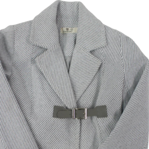 Long-Sleeved Wool Cropped Jacket
