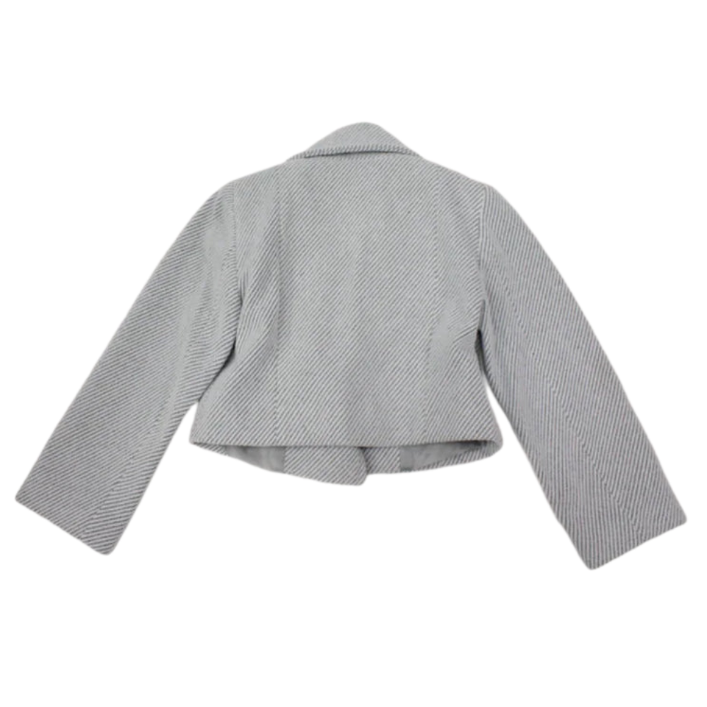 Long-Sleeved Wool Cropped Jacket