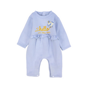 "Hello, I'm New Here" Long-Sleeved Footless Onesie