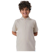 Beige Short-Sleeved Polo Shirt
