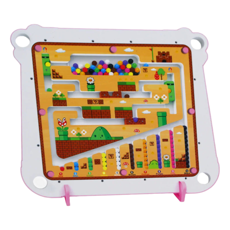 2-in-1 Magnetic Color & Number Maze – Montessori Learning Toy