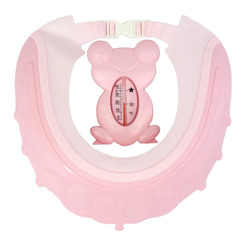 La Frutta Shower Cap and Bath Thermometer (Pink) - Baby Essentials