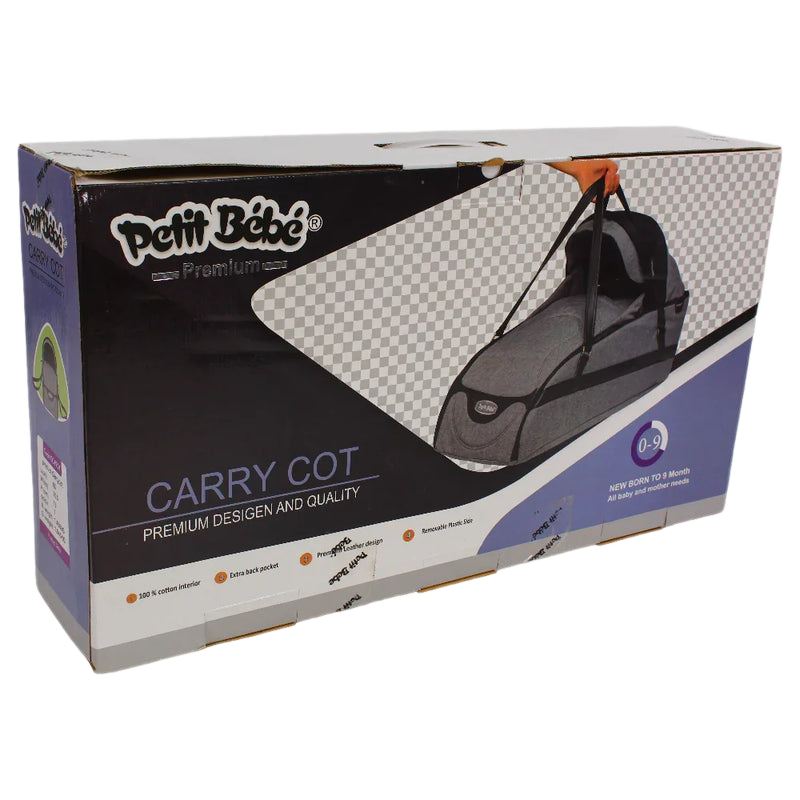 Petit Bebe Premium Carrycot – Foldable Linen Design
