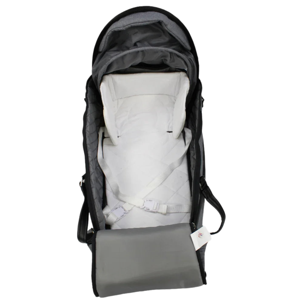 Petit Bebe Premium Carry Cot - Grey/Black