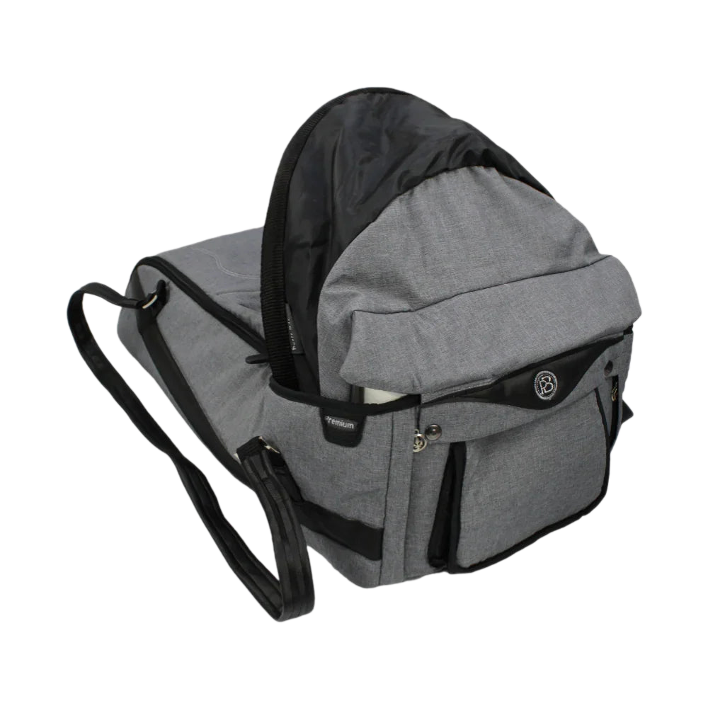 Petit Bebe Premium Carry Cot - Grey/Black